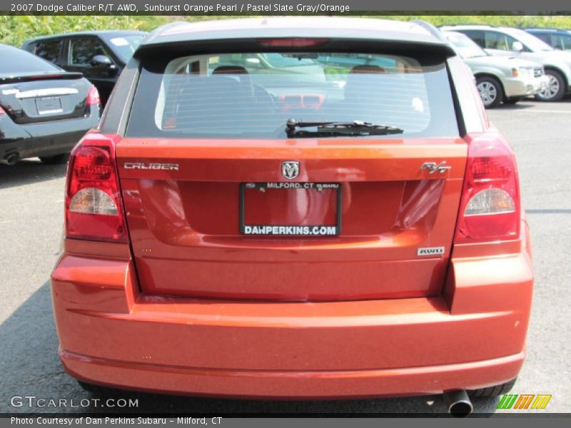 Sunburst Orange Pearl / Pastel Slate Gray/Orange 2007 Dodge Caliber R/T AWD