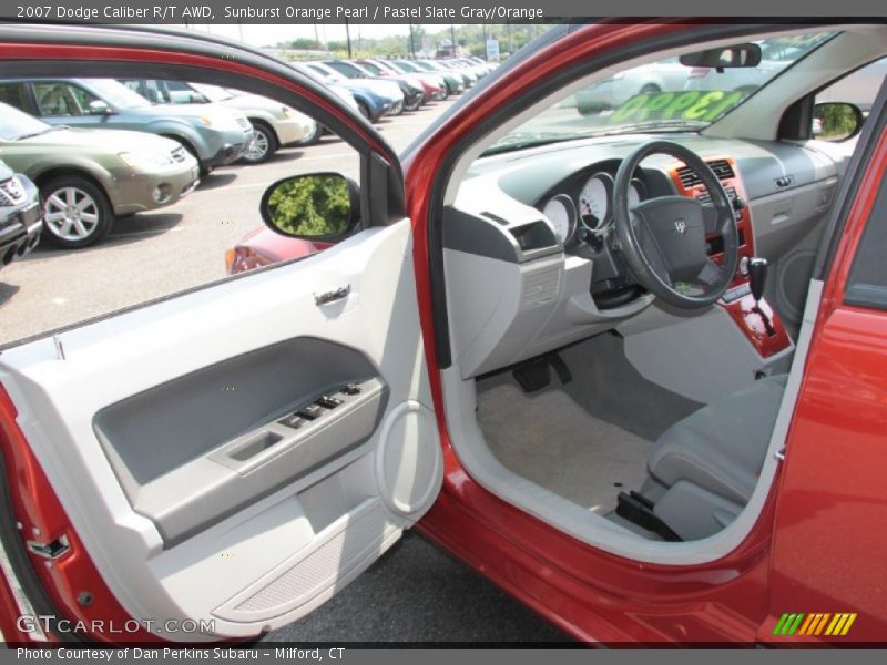 Sunburst Orange Pearl / Pastel Slate Gray/Orange 2007 Dodge Caliber R/T AWD