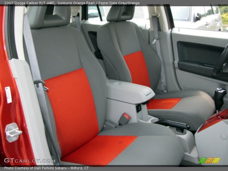 Sunburst Orange Pearl / Pastel Slate Gray/Orange 2007 Dodge Caliber R/T AWD