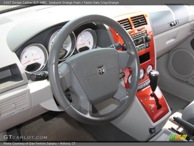 Sunburst Orange Pearl / Pastel Slate Gray/Orange 2007 Dodge Caliber R/T AWD