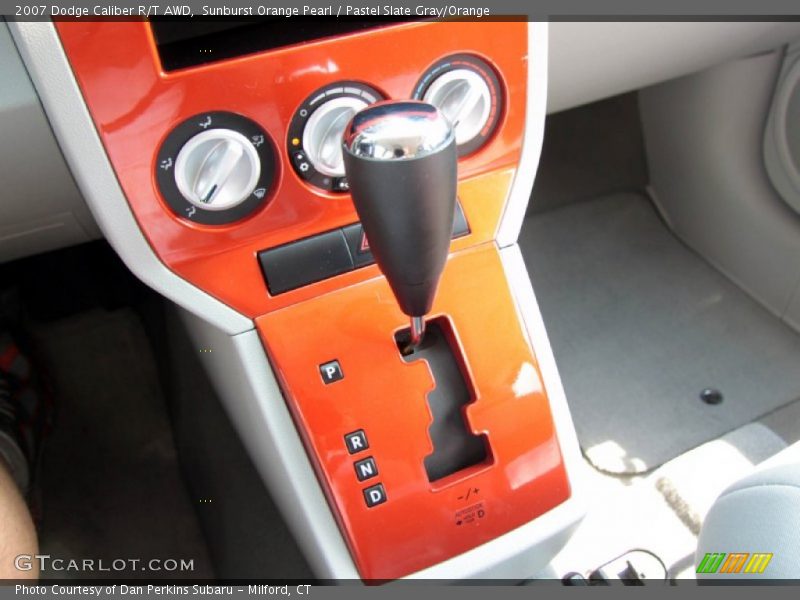 Sunburst Orange Pearl / Pastel Slate Gray/Orange 2007 Dodge Caliber R/T AWD