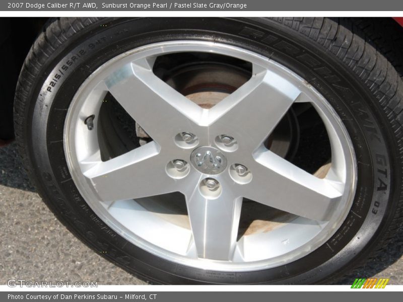 Sunburst Orange Pearl / Pastel Slate Gray/Orange 2007 Dodge Caliber R/T AWD