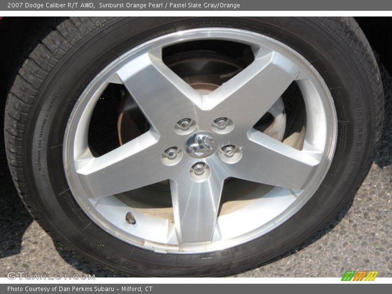 Sunburst Orange Pearl / Pastel Slate Gray/Orange 2007 Dodge Caliber R/T AWD