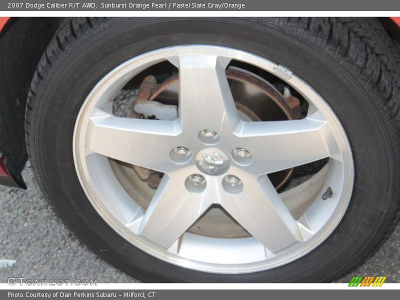 Sunburst Orange Pearl / Pastel Slate Gray/Orange 2007 Dodge Caliber R/T AWD