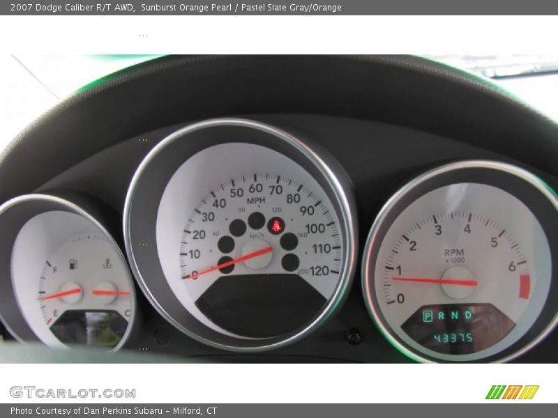 Sunburst Orange Pearl / Pastel Slate Gray/Orange 2007 Dodge Caliber R/T AWD