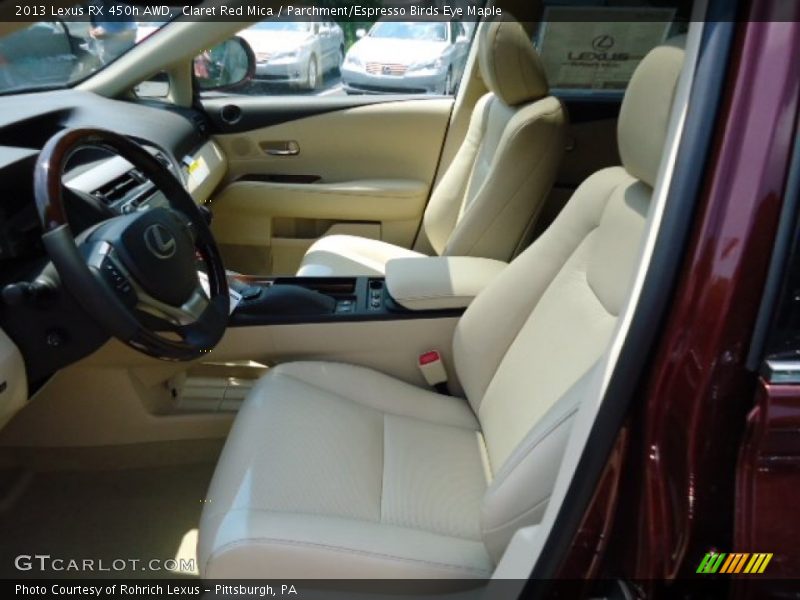 Claret Red Mica / Parchment/Espresso Birds Eye Maple 2013 Lexus RX 450h AWD
