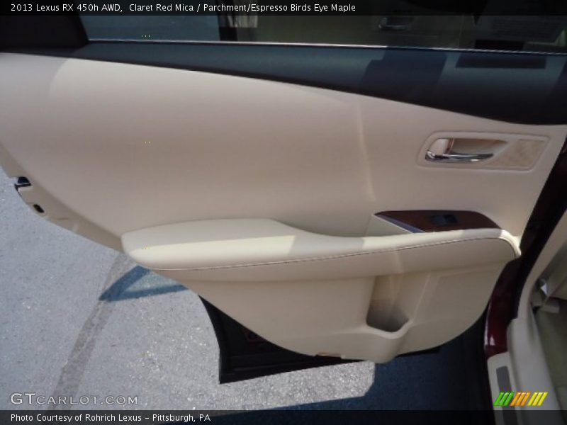 Claret Red Mica / Parchment/Espresso Birds Eye Maple 2013 Lexus RX 450h AWD