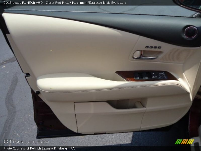 Claret Red Mica / Parchment/Espresso Birds Eye Maple 2013 Lexus RX 450h AWD