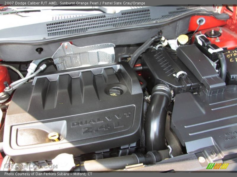 Sunburst Orange Pearl / Pastel Slate Gray/Orange 2007 Dodge Caliber R/T AWD