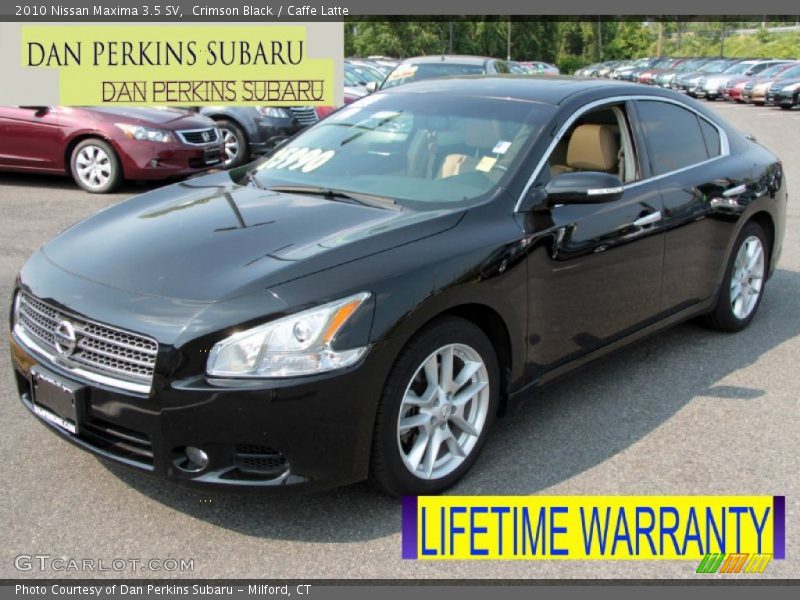 Crimson Black / Caffe Latte 2010 Nissan Maxima 3.5 SV