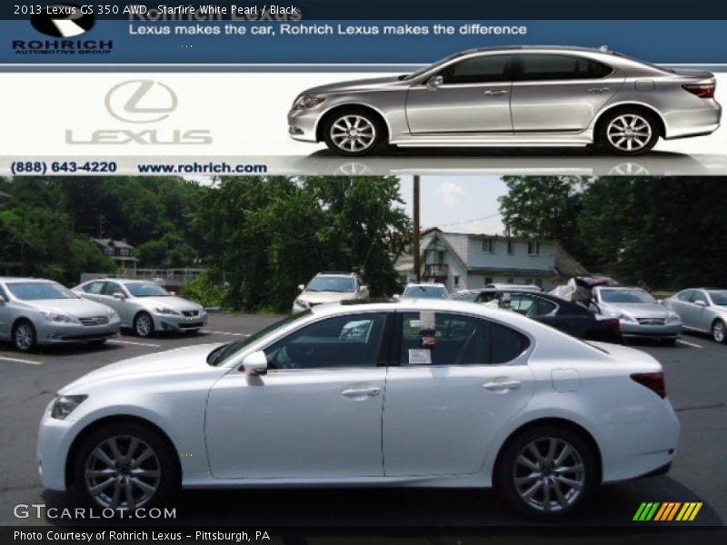 Starfire White Pearl / Black 2013 Lexus GS 350 AWD