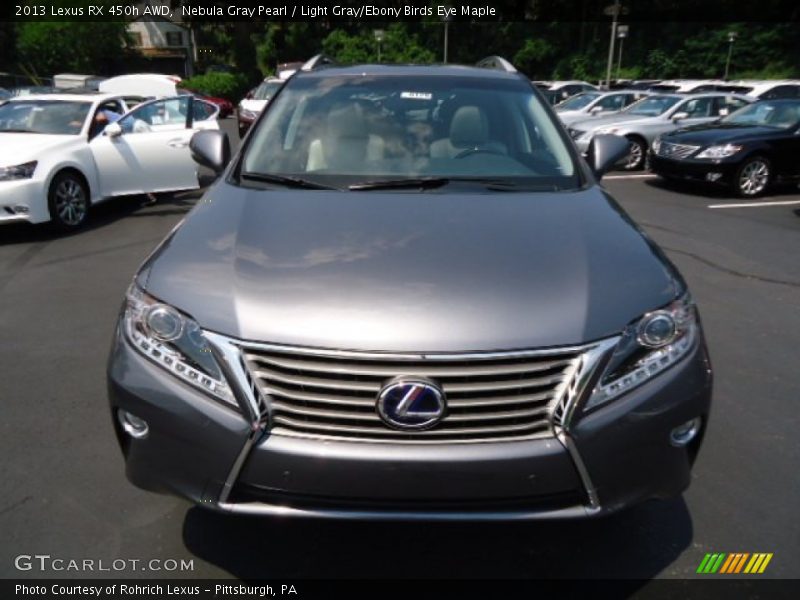 Nebula Gray Pearl / Light Gray/Ebony Birds Eye Maple 2013 Lexus RX 450h AWD