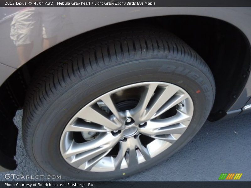 Nebula Gray Pearl / Light Gray/Ebony Birds Eye Maple 2013 Lexus RX 450h AWD