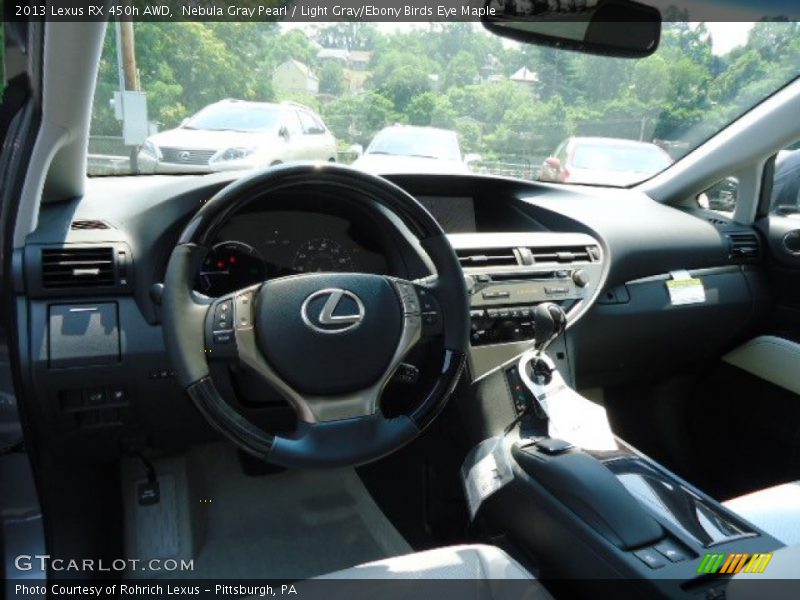Nebula Gray Pearl / Light Gray/Ebony Birds Eye Maple 2013 Lexus RX 450h AWD