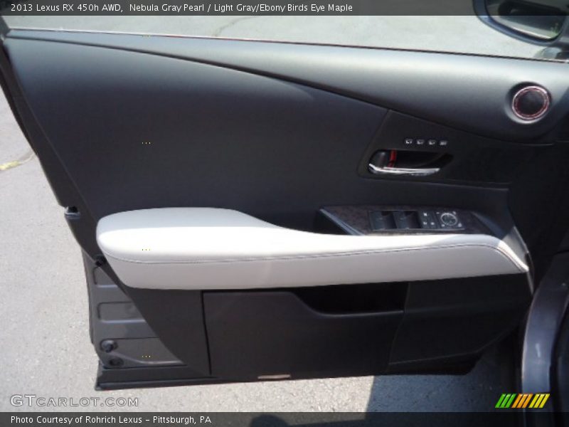 Nebula Gray Pearl / Light Gray/Ebony Birds Eye Maple 2013 Lexus RX 450h AWD