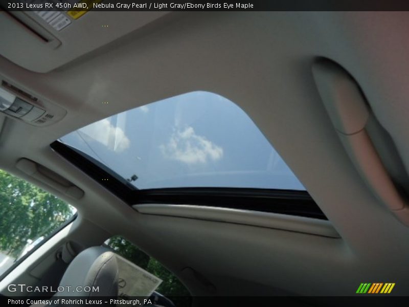 Nebula Gray Pearl / Light Gray/Ebony Birds Eye Maple 2013 Lexus RX 450h AWD