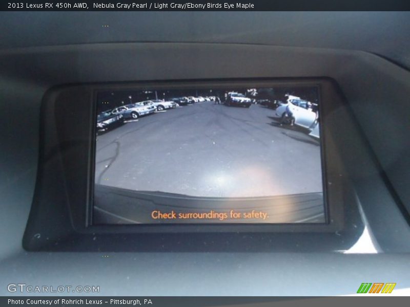 Nebula Gray Pearl / Light Gray/Ebony Birds Eye Maple 2013 Lexus RX 450h AWD