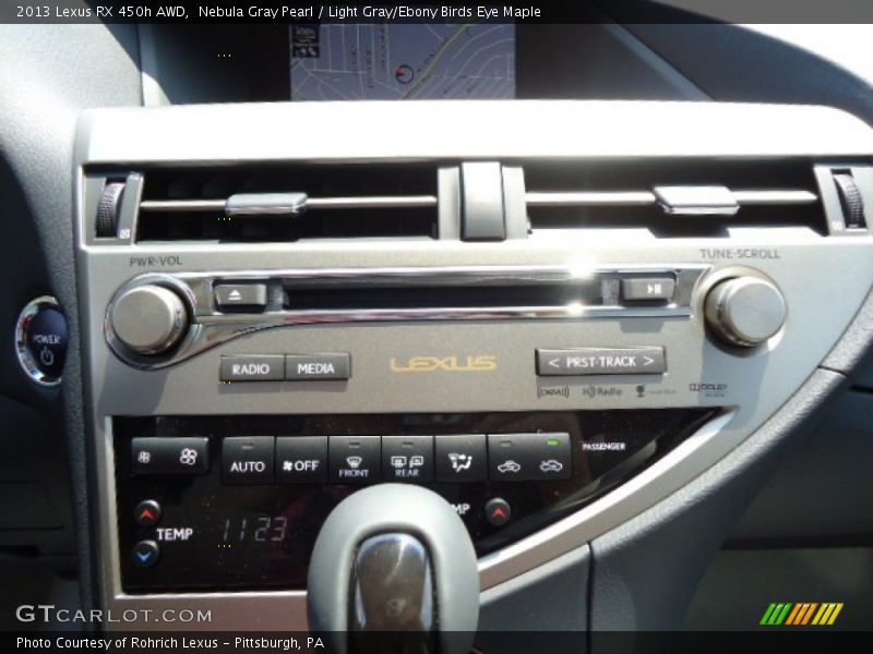 Nebula Gray Pearl / Light Gray/Ebony Birds Eye Maple 2013 Lexus RX 450h AWD