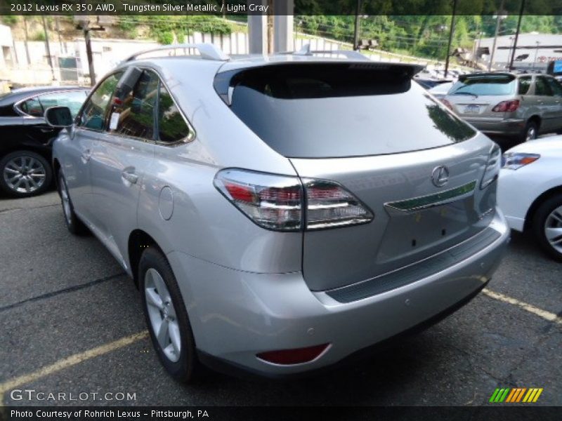 Tungsten Silver Metallic / Light Gray 2012 Lexus RX 350 AWD