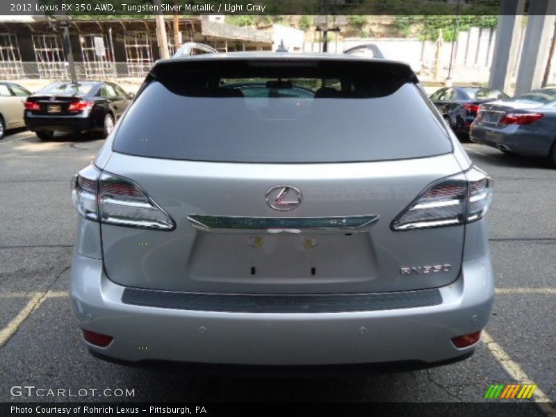 Tungsten Silver Metallic / Light Gray 2012 Lexus RX 350 AWD