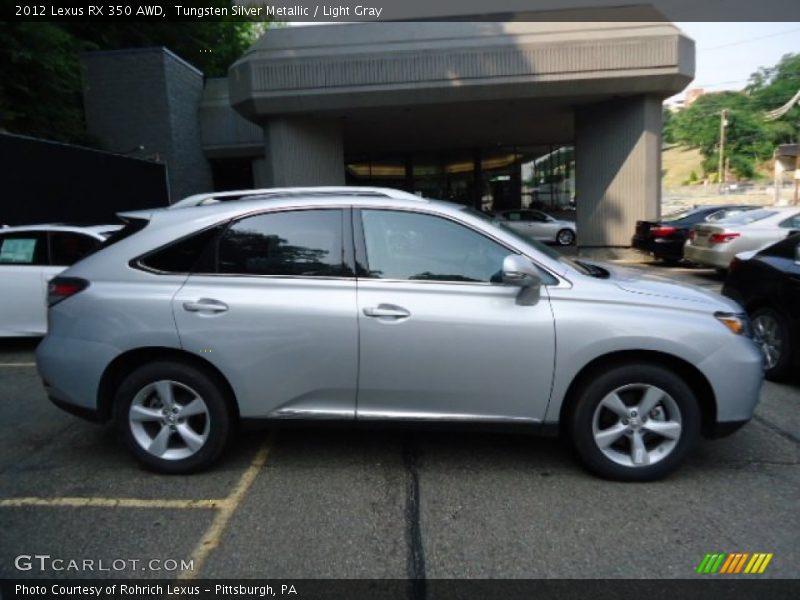 Tungsten Silver Metallic / Light Gray 2012 Lexus RX 350 AWD