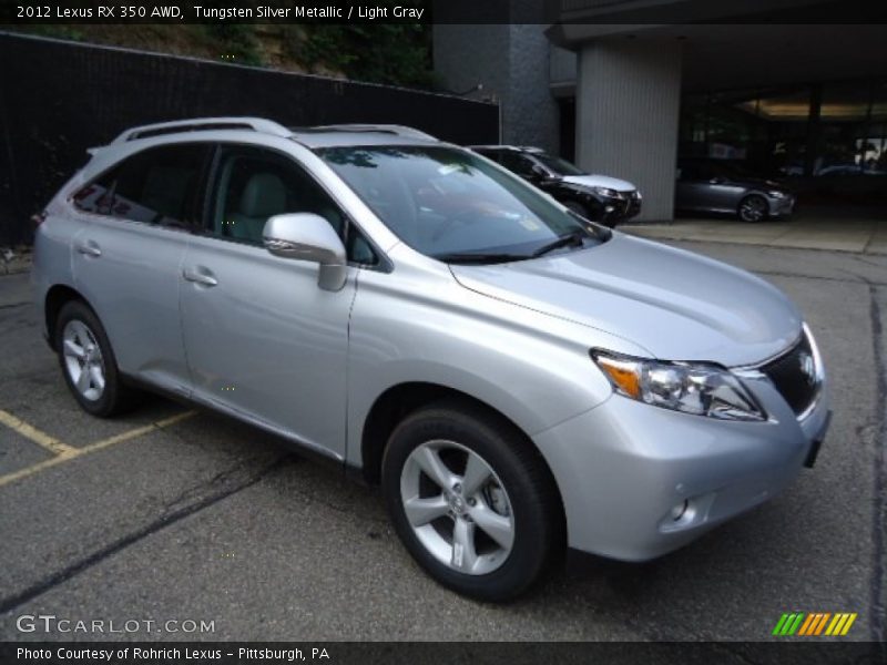 Tungsten Silver Metallic / Light Gray 2012 Lexus RX 350 AWD