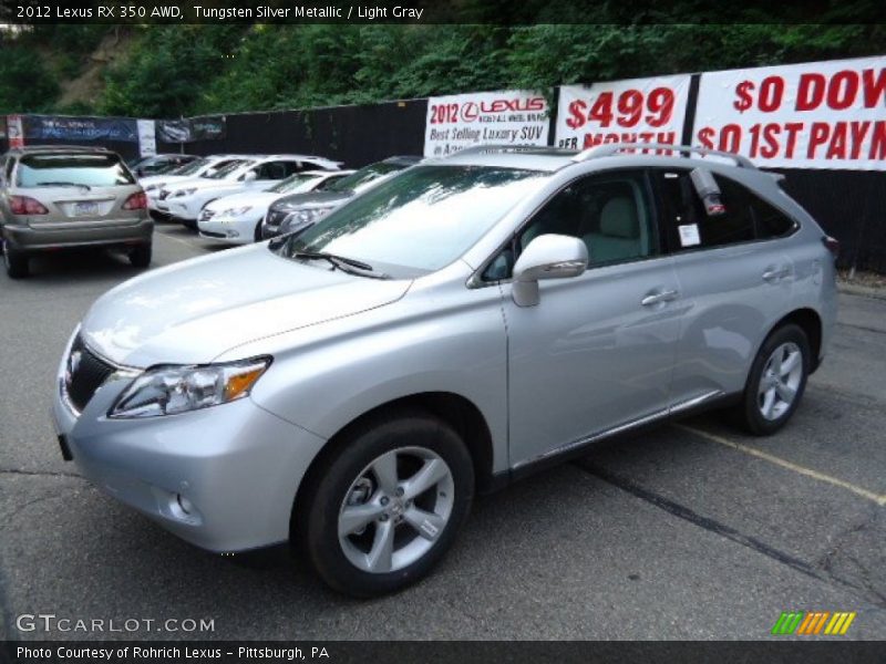 Tungsten Silver Metallic / Light Gray 2012 Lexus RX 350 AWD