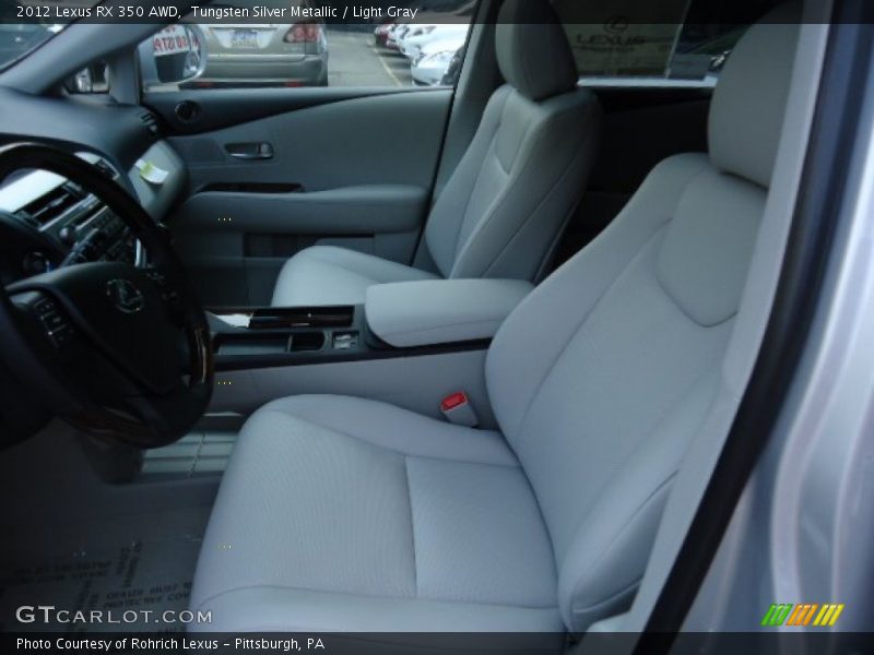 Tungsten Silver Metallic / Light Gray 2012 Lexus RX 350 AWD