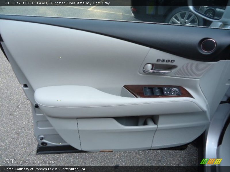 Tungsten Silver Metallic / Light Gray 2012 Lexus RX 350 AWD