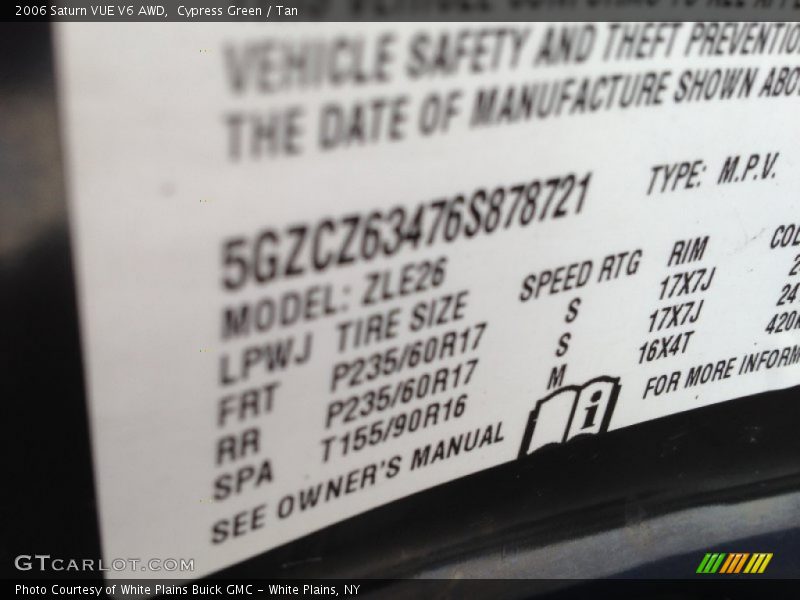 Cypress Green / Tan 2006 Saturn VUE V6 AWD