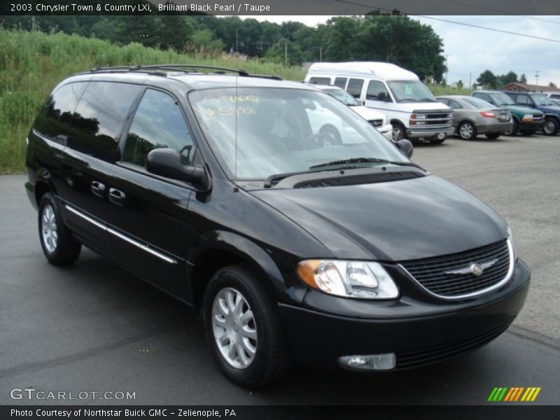 Brilliant Black Pearl / Taupe 2003 Chrysler Town & Country LXi
