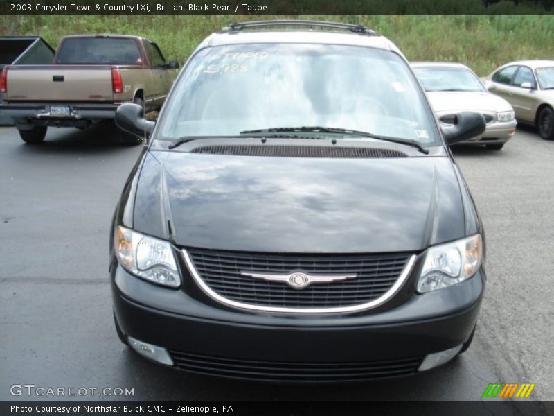 Brilliant Black Pearl / Taupe 2003 Chrysler Town & Country LXi