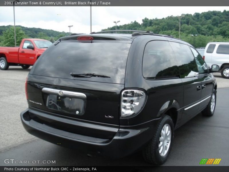 Brilliant Black Pearl / Taupe 2003 Chrysler Town & Country LXi