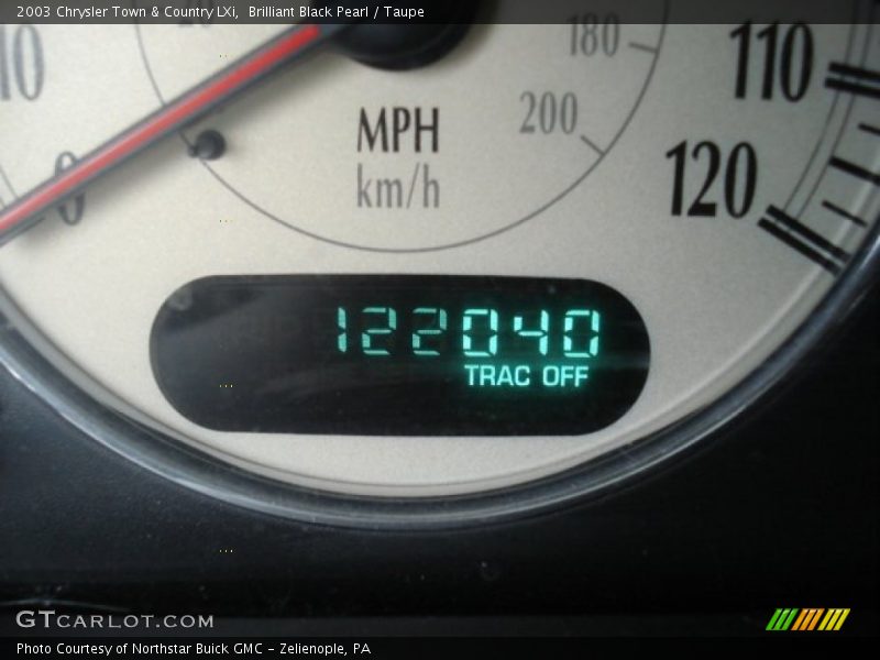 Brilliant Black Pearl / Taupe 2003 Chrysler Town & Country LXi