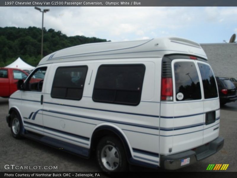 Olympic White / Blue 1997 Chevrolet Chevy Van G1500 Passenger Conversion
