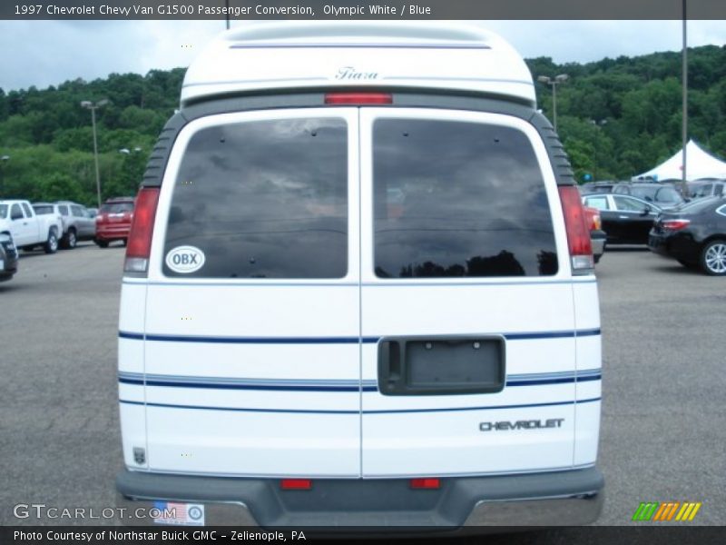 Olympic White / Blue 1997 Chevrolet Chevy Van G1500 Passenger Conversion