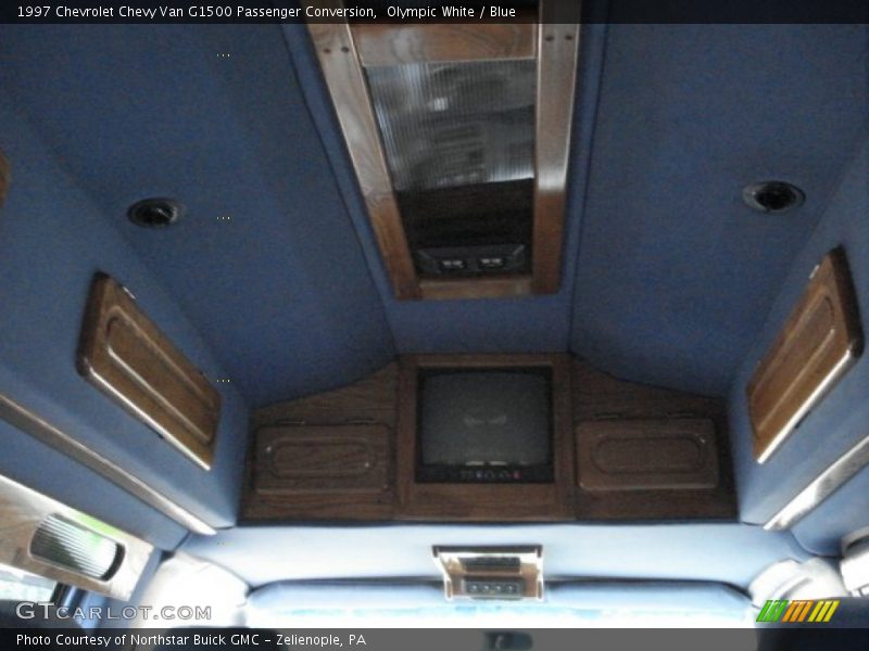 Olympic White / Blue 1997 Chevrolet Chevy Van G1500 Passenger Conversion