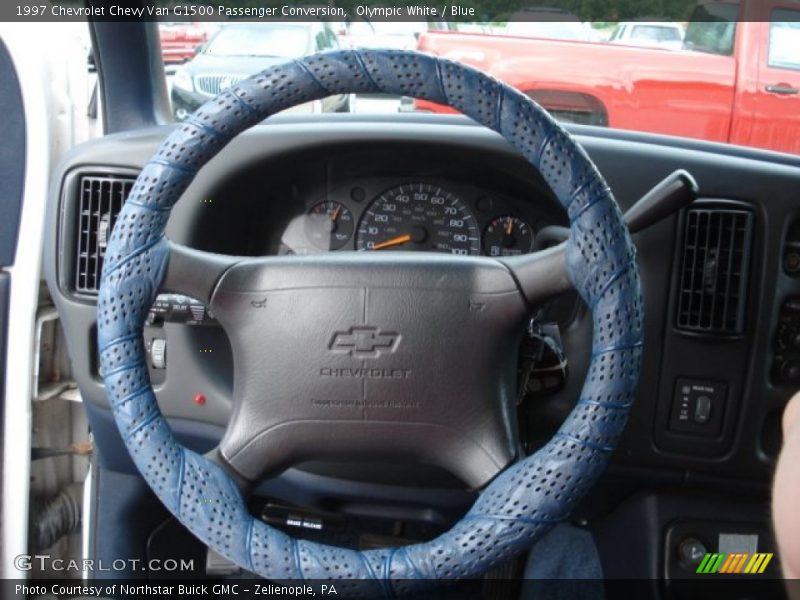 Olympic White / Blue 1997 Chevrolet Chevy Van G1500 Passenger Conversion