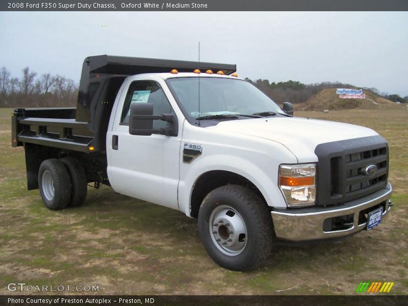 Oxford White / Medium Stone 2008 Ford F350 Super Duty Chassis