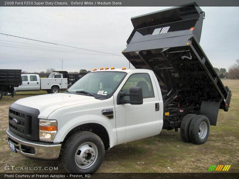 Oxford White / Medium Stone 2008 Ford F350 Super Duty Chassis