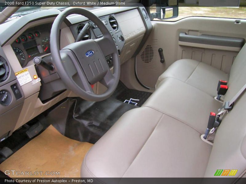 Oxford White / Medium Stone 2008 Ford F350 Super Duty Chassis