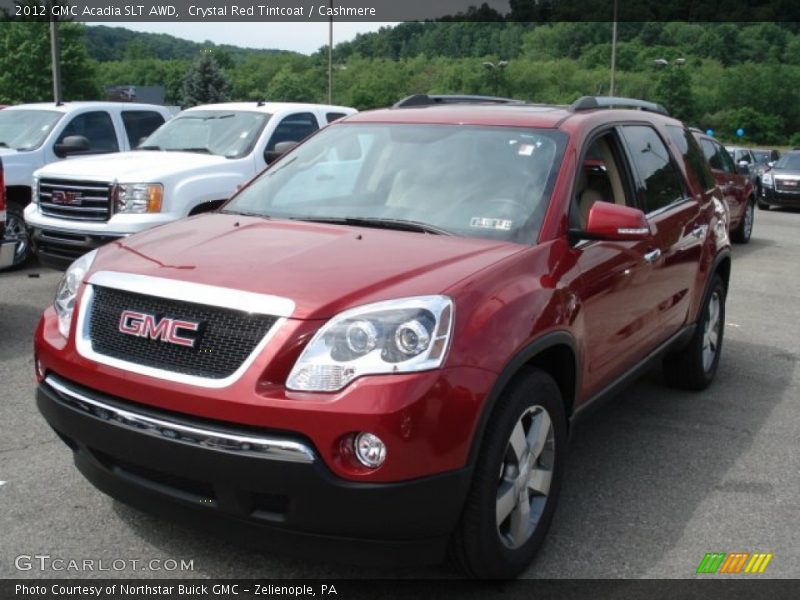 Crystal Red Tintcoat / Cashmere 2012 GMC Acadia SLT AWD
