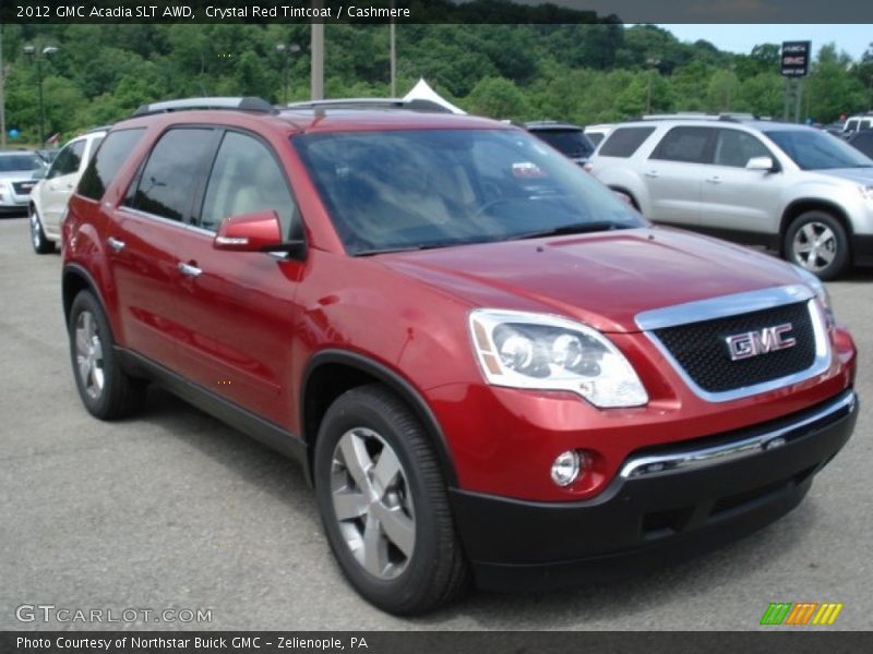 Crystal Red Tintcoat / Cashmere 2012 GMC Acadia SLT AWD