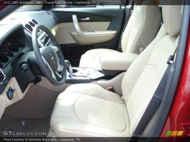 Crystal Red Tintcoat / Cashmere 2012 GMC Acadia SLT AWD