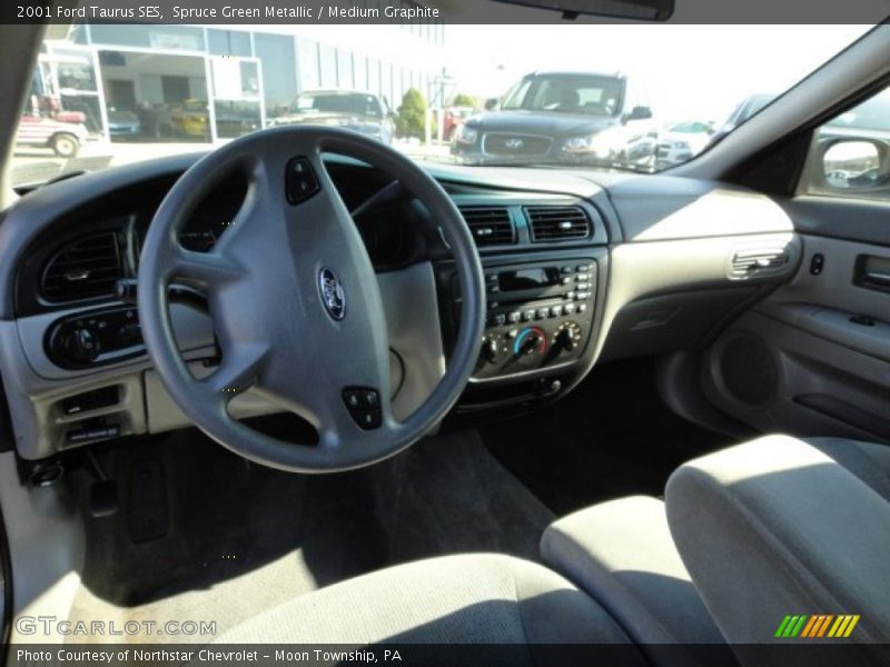 Spruce Green Metallic / Medium Graphite 2001 Ford Taurus SES