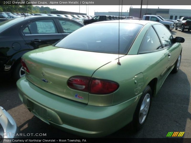 Alpine Green Metallic / Graphite 2002 Chevrolet Cavalier Coupe
