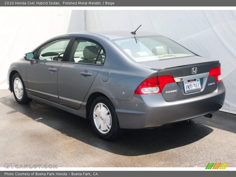 Polished Metal Metallic / Beige 2010 Honda Civic Hybrid Sedan