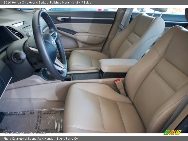 Polished Metal Metallic / Beige 2010 Honda Civic Hybrid Sedan