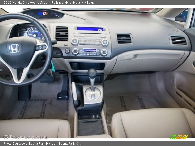 Polished Metal Metallic / Beige 2010 Honda Civic Hybrid Sedan