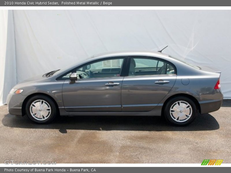 Polished Metal Metallic / Beige 2010 Honda Civic Hybrid Sedan